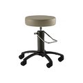 Midcentral Medical Surgical Stool w/ Black Base, Cresent Back Rest, Gray MCM850-CB-GRY